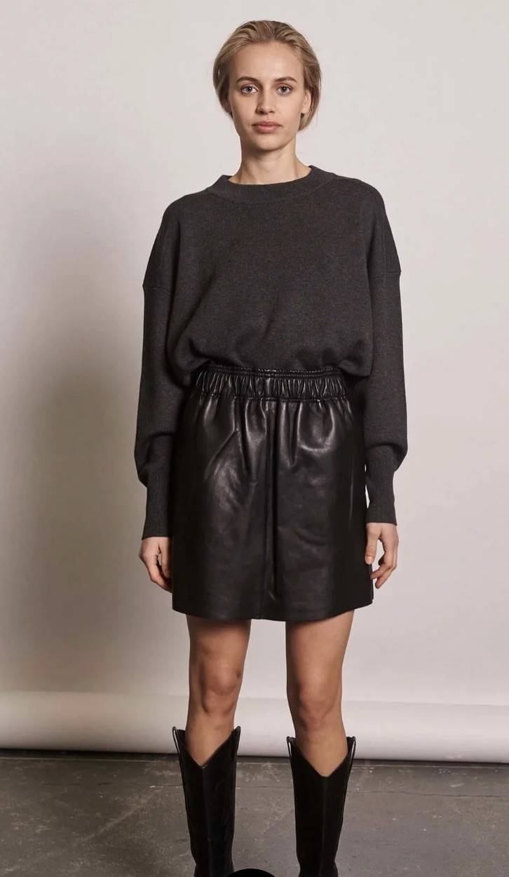 Shelby leather skirt