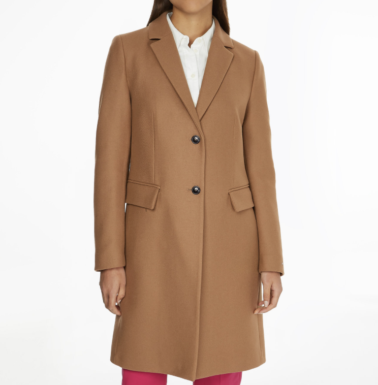 Wool Blend Classic Coat