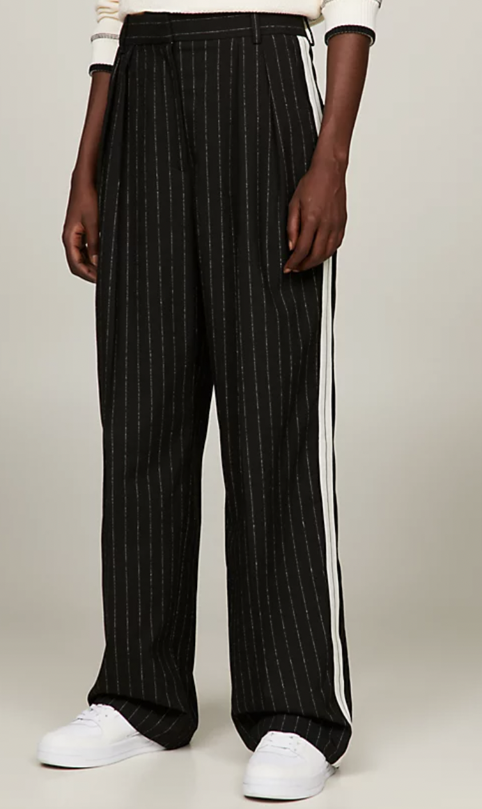 Relaxed Straight Pinstripe Pant