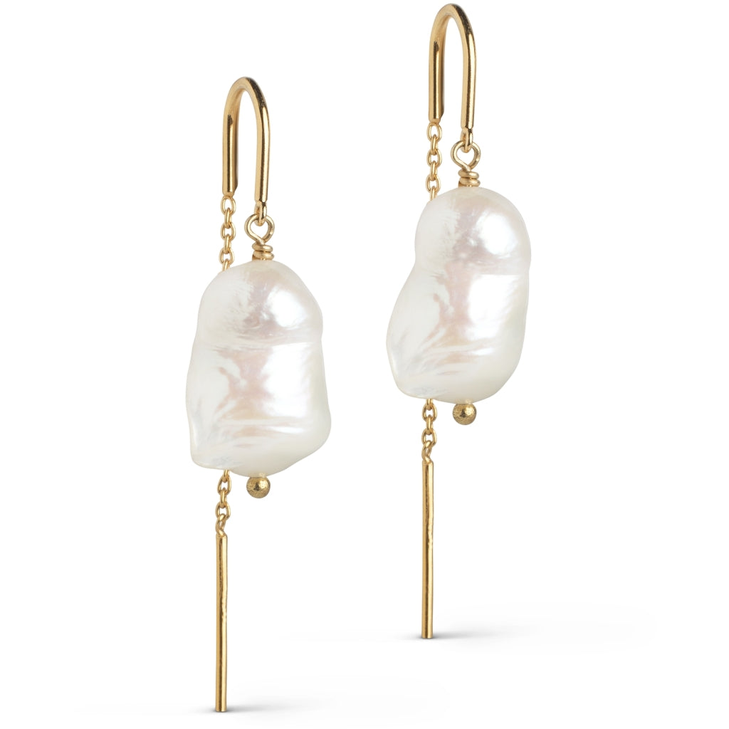 Earring, Twin Pearls