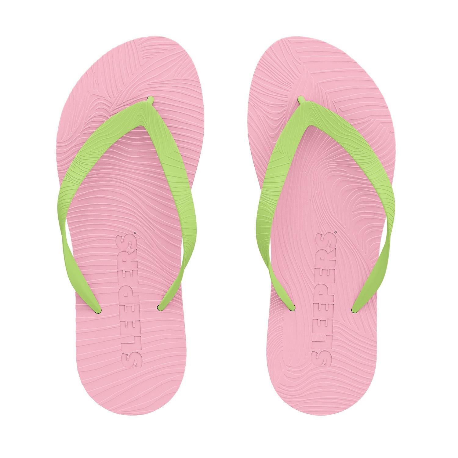 Slim Wide Strap Pink Green