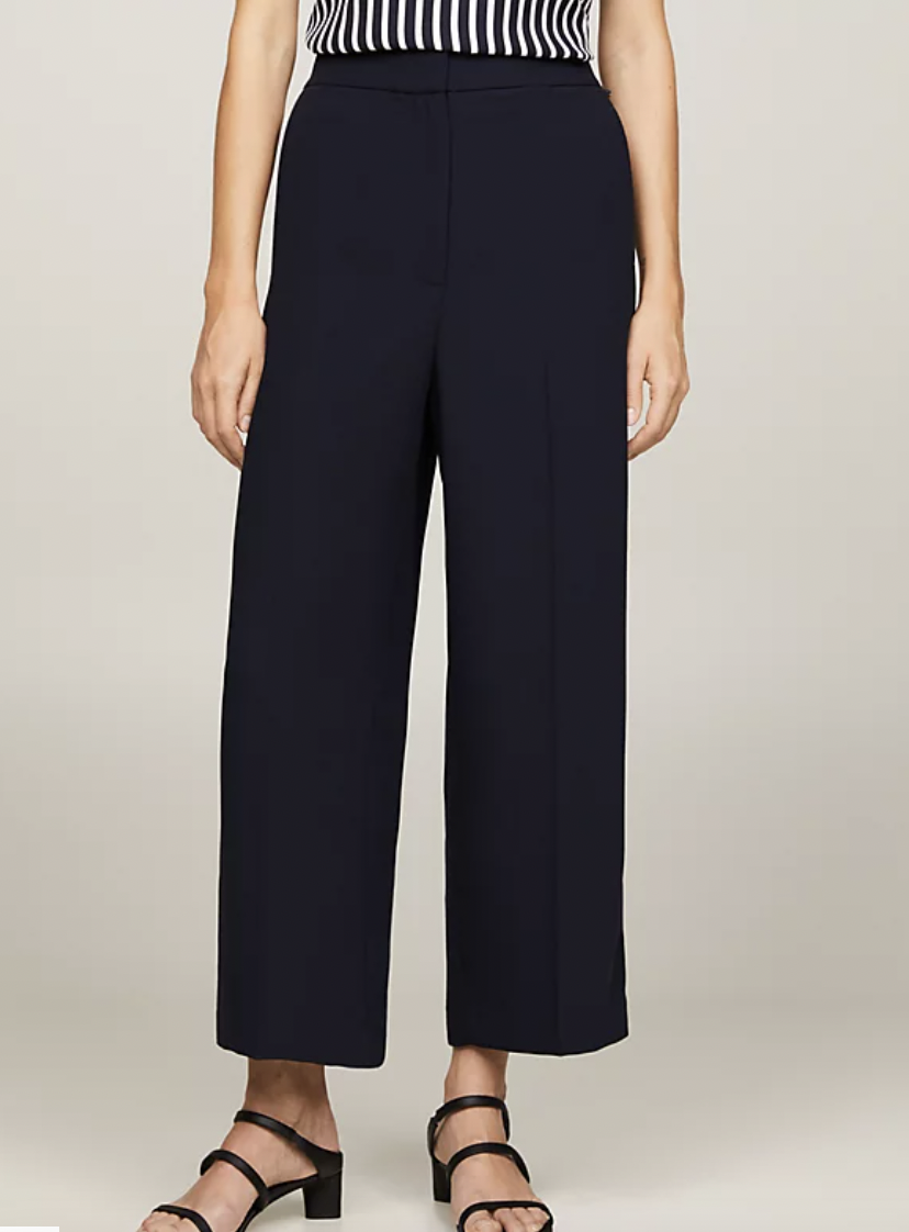 Fluid Twill Wide Leg Crop