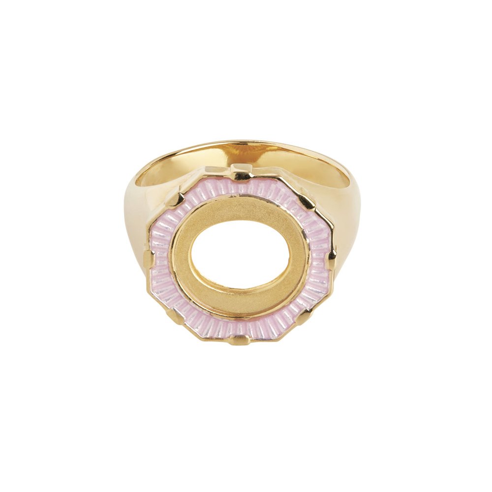 Moss ring lilac gold