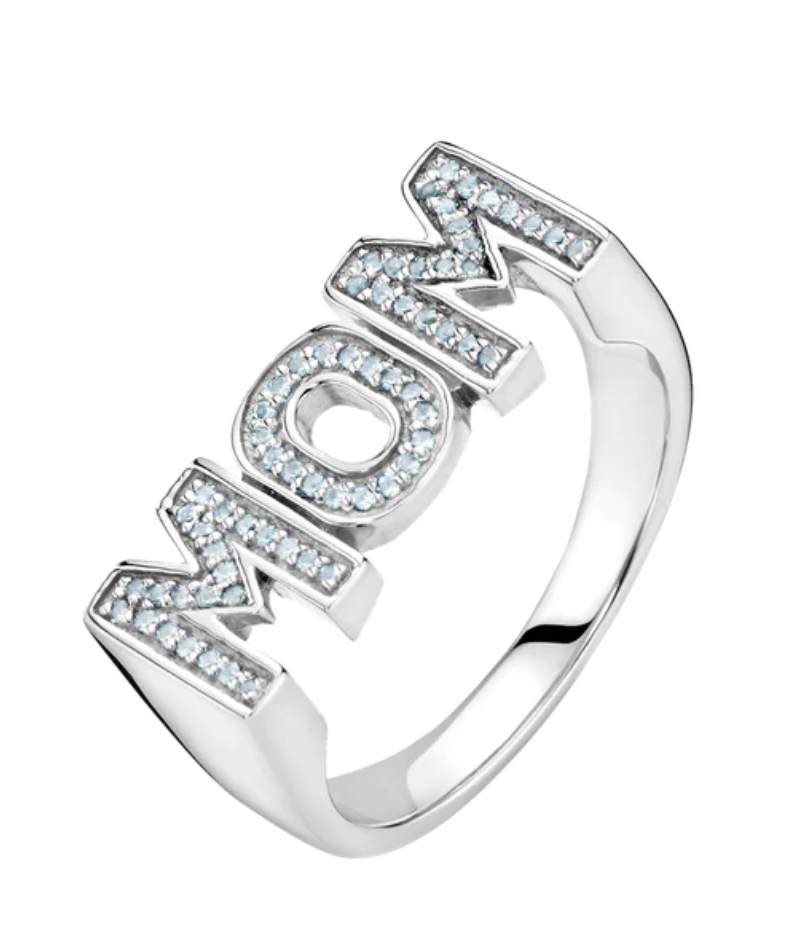 Mom Ring Sky Silver