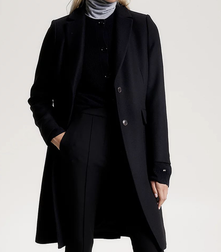 Wool Blend Classic Coat