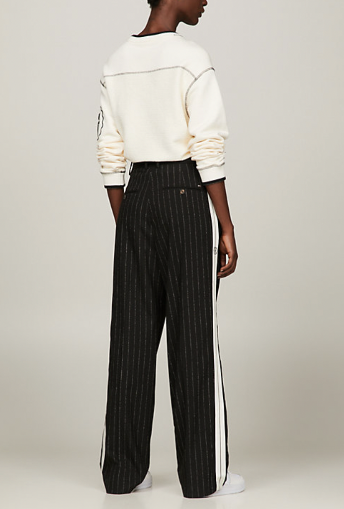 Relaxed Straight Pinstripe Pant